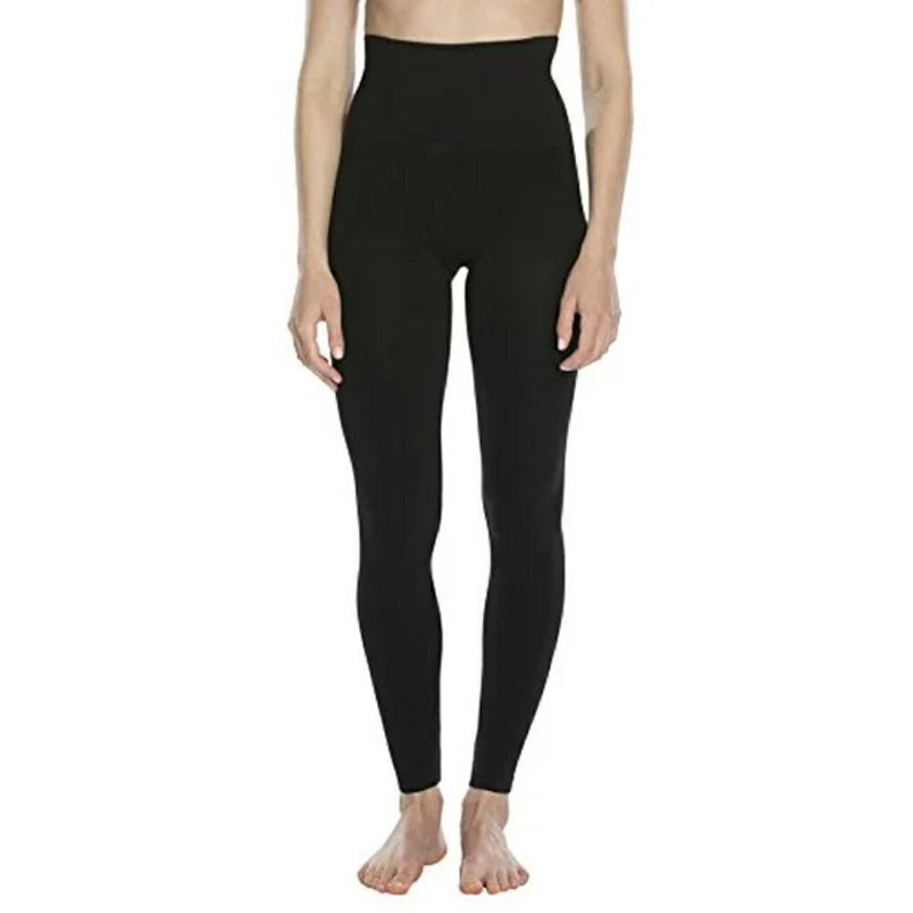 Spanx Assets Red Hot Label Shaping High Rise Leggings Black Women's Size Small